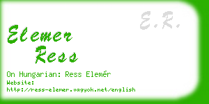 elemer ress business card